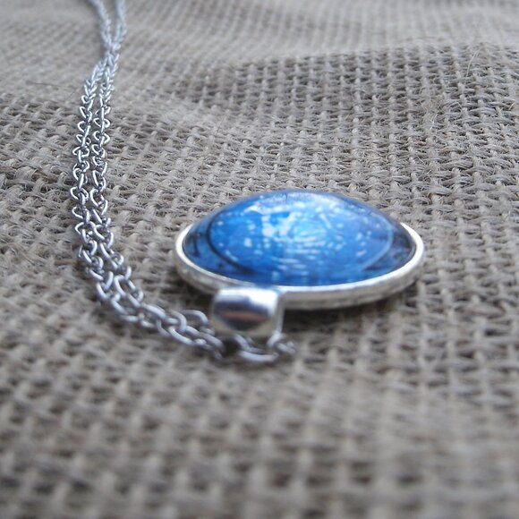 Stargate Glass Cabochon Pendant Necklace - Picture 7 of 12